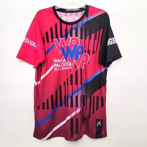 Wakapalooza Made in USA Pink Black Multicolor Cycling Shirt Size XL